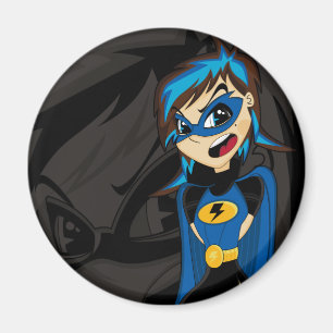 Masked Supergirl Hero Magnet