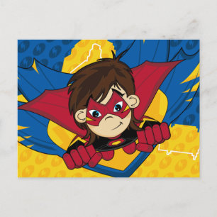 Masked Superhero Postcard