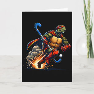 Masked Turtle Field Hockey Hero Action Sprint Card