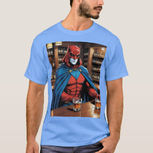 Masked Vigilante Whiskey Bar Scene Tee
