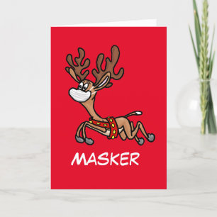 Masker, Santa's Newest COVID-19 Reindeer Card