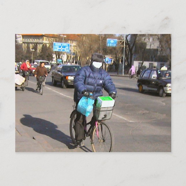 Masking the pollution postcard (Front)