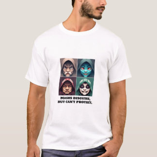 Masks disguise, but can't protect. T-Shirt