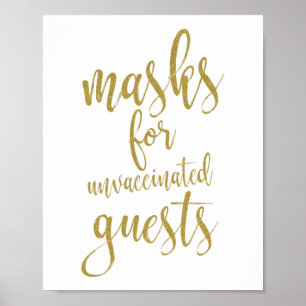 Masks For Unvaccinated Guests Sign