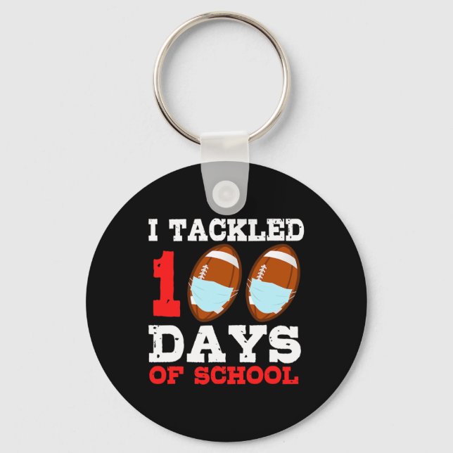 Masks Fun 100 Days Of School Teacher Boy  Key Ring (Front)