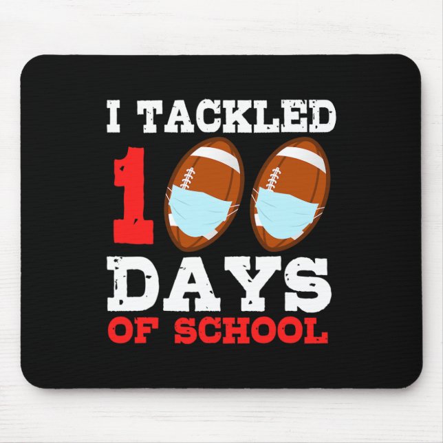 Masks Fun 100 Days Of School Teacher Boy  Mouse Mat (Front)