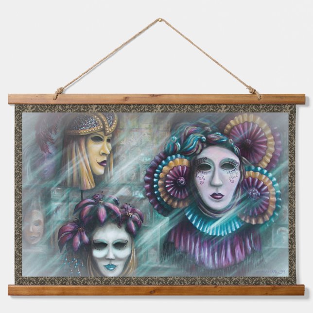 Masks of Venice Tapestry (Front)