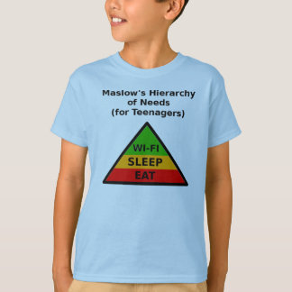 Maslow's Hierarchy of Needs (for Teenagers) T-Shirt