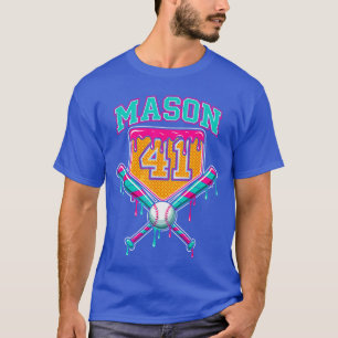 Mason 41 Meme Ice Cream Drip Baseball Birthday Cos T-Shirt