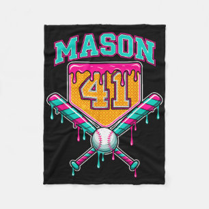 Mason 41 Meme Ice Cream Drip Bysebyll Birthday Cos Fleece Blanket