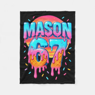 Mason 67 Costume Ice Cream Baseball Drip 6 7 Meme Fleece Blanket