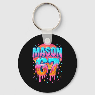 Mason 67 Costume Ice Cream Baseball Drip 6 7 Meme Key Ring