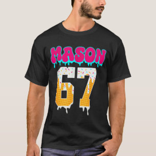 Mason 67 Funny Ice Cream Drip Baseball Ice Cream D T-Shirt