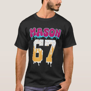Mason 67 Funny Ice Cream Drip Baseball Ice Cream D T-Shirt