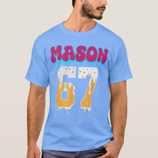 Mason 67 Funny Ice Cream Drip Baseball Ice Cream D T-Shirt