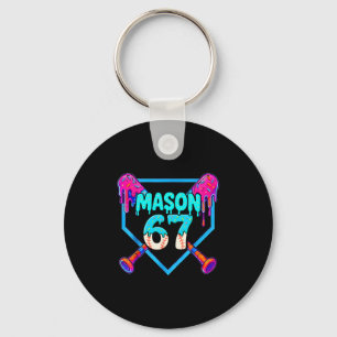 Mason 67 Funny Ice Cream Drip Sell Meme Design  Key Ring