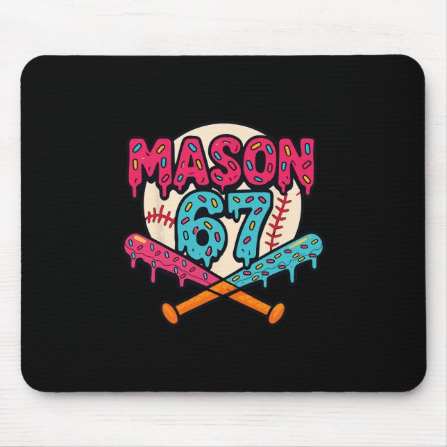 Mason 67 Funny Ice Cream Drip Sell Meme Graphic  Mouse Mat (Front)