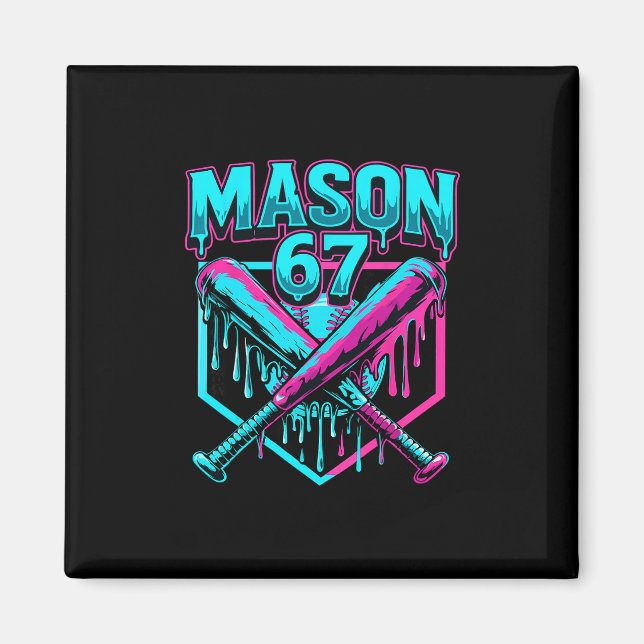 Mason 67 Funny Ice Cream Drip Sell Meme Graphics  Magnet (Front)