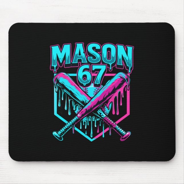 Mason 67 Funny Ice Cream Drip Sell Meme Graphics  Mouse Mat (Front)