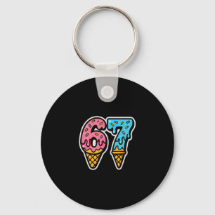 Mason 67 Ice Cream Cute Meme Six Seven Key Ring