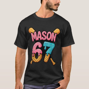 Mason 67 Ice Cream Drip Baseball T-Shirt