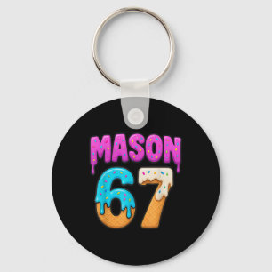 Mason 67 Ice Cream Drip Funny Meme Six Seven Dripp Key Ring