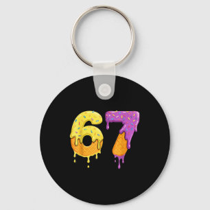 Mason 67 Ice Cream Drip Meme Six Seven Funny Key Ring