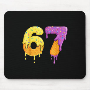 Mason 67 Ice Cream Drip Meme Six Seven Funny  Mouse Mat