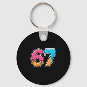 Mason 67 Ice Cream Drip Meme Six Seven Funny (on C Key Ring