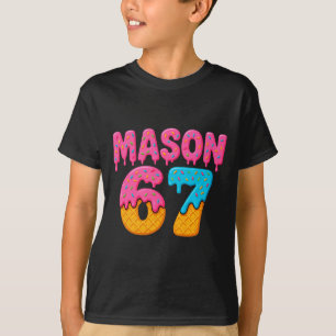 Mason 67 ice cream meme funny six seven mason ice T-Shirt