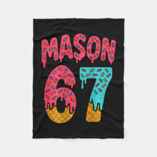 Mason 67 Ice Cream Meme Funny Six Seven (on Ck) 1 Fleece Blanket
