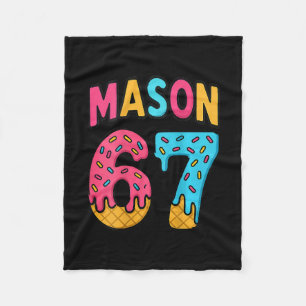 Mason 67 Ice Cream Meme Funny Six Seven (on Ck) Fleece Blanket