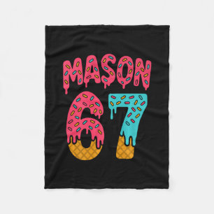 Mason 67 Ice Cream Meme Funny Six Seven (on Ck) Pr Fleece Blanket