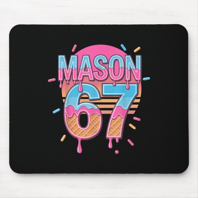 Mason 67 Meme Ice Cream Bysebyll Drip  Mouse Mat (Front)