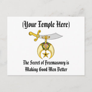 Mason and Shriner Christmas Gifts Holiday Postcard