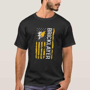 Mason Bricklayer Flag Masonry Bricklaying Construc T-Shirt