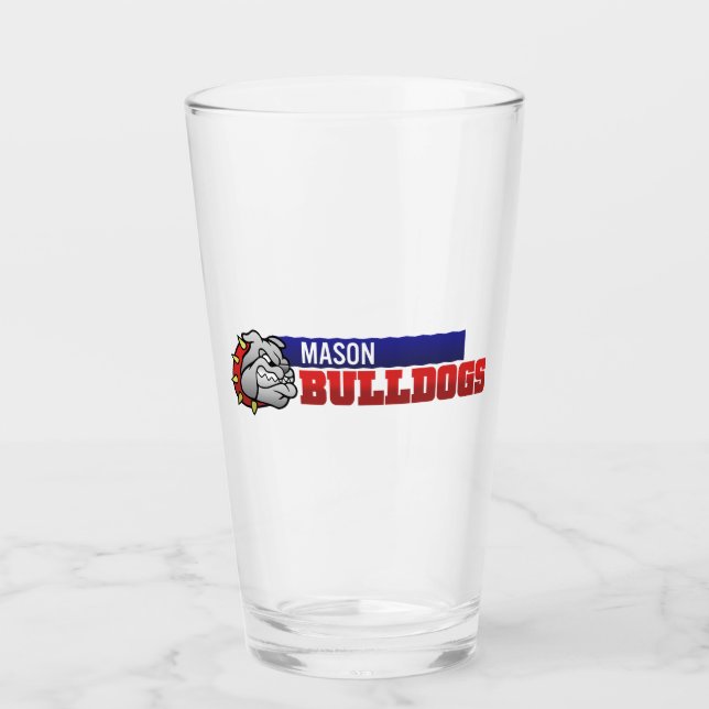 Mason Bulldogs #3 Glass (Front)