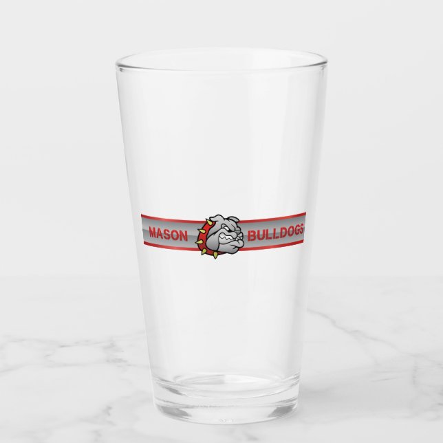 Mason Bulldogs #4 Glass (Front)