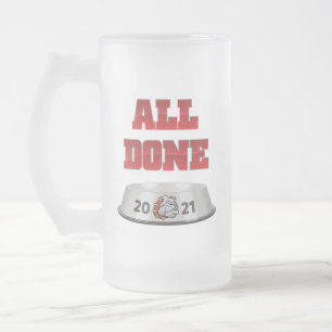 Mason Bulldogs #7 Frosted Glass Beer Mug