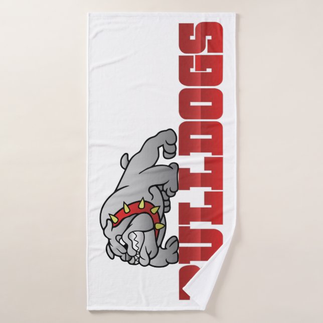 Mason Bulldogs #8 Bath Towel (Bath Towel)