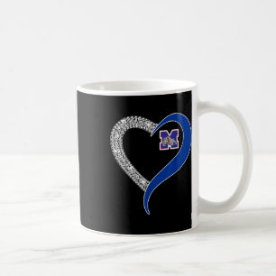 Mason Bulldogs Logo Diamond Heart Hs Coffee Mug