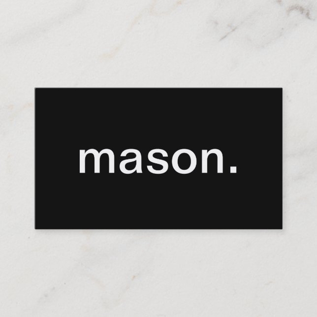 Mason Business Card (Front)