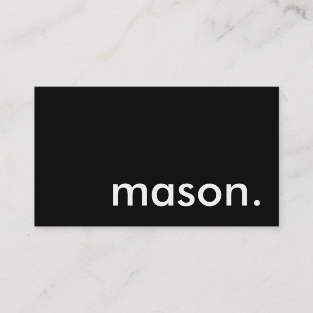 mason. business card (Front)