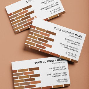 Mason Construction Bricklayer Business Card