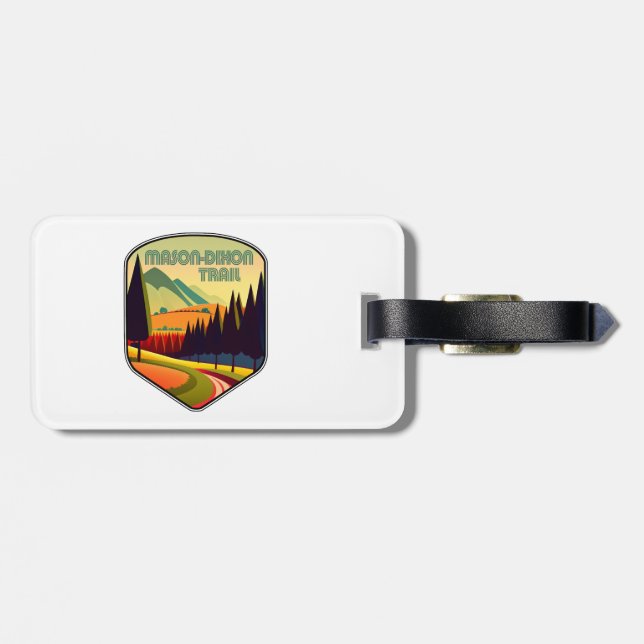 Mason-Dixon Trail Colours Luggage Tag (Back Horizontal)