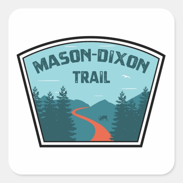 Mason-Dixon Trail Square Sticker (Front)