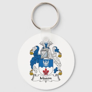 Mason Family Crest Key Ring