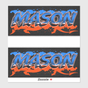 Mason First Name Graffiti Sticker