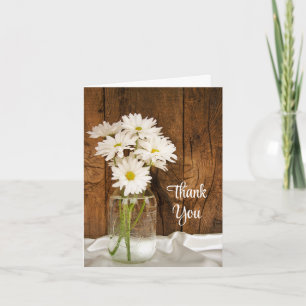 Mason Jar and Daisies Country Bridesmaid Thank You