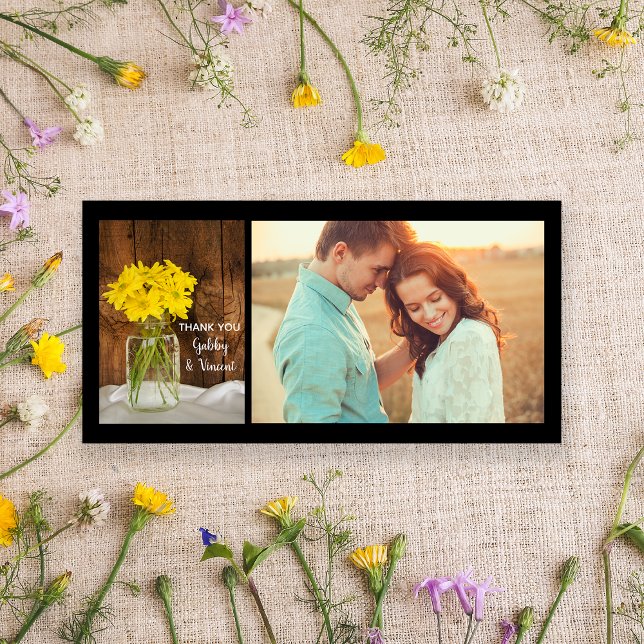 Mason Jar and Daisies Country Wedding Thank You (Creator Uploaded)